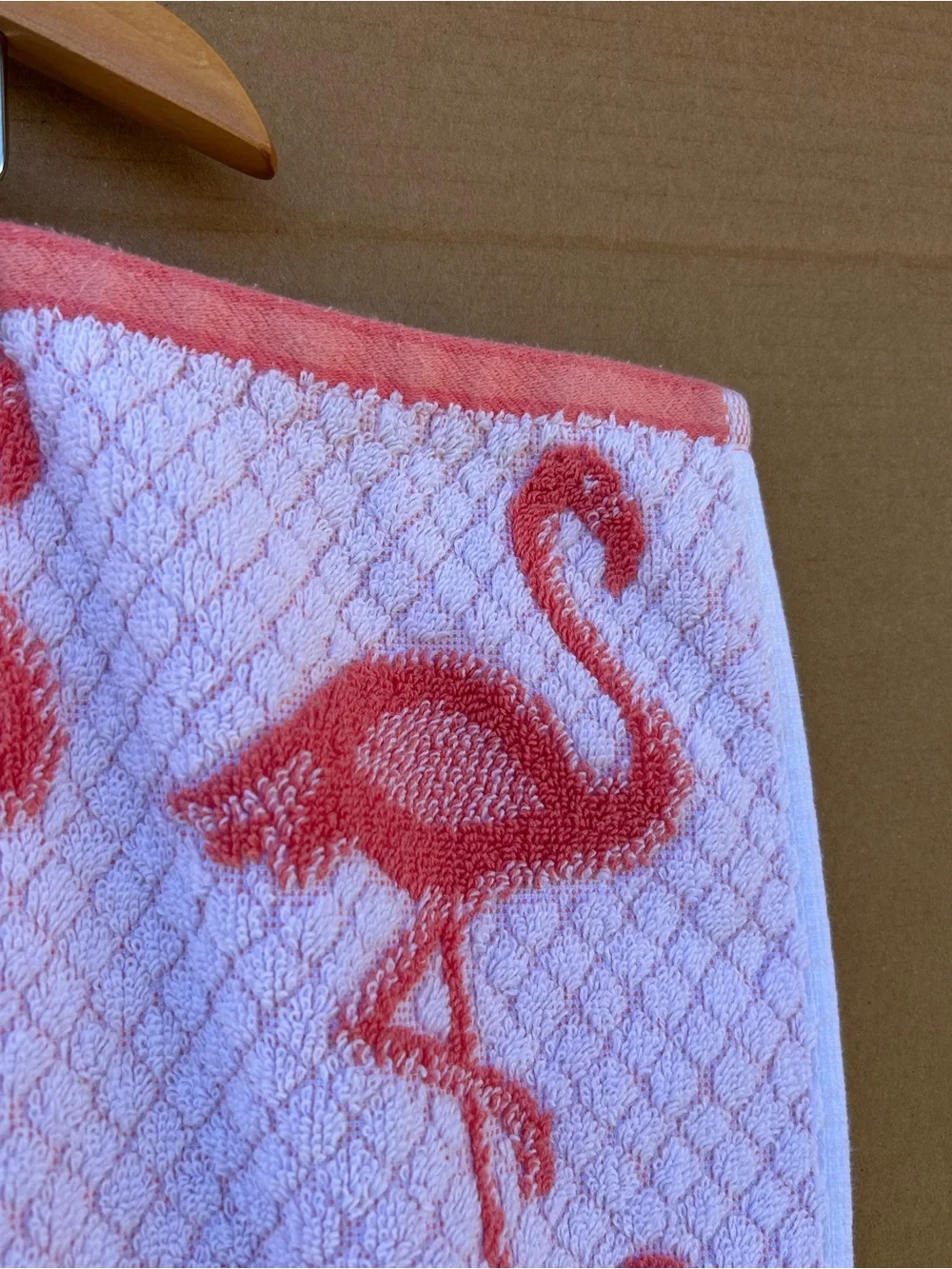 Save Island Spa Flamingo Towel Cotton Beach Bath Towel Terry VTG 2002